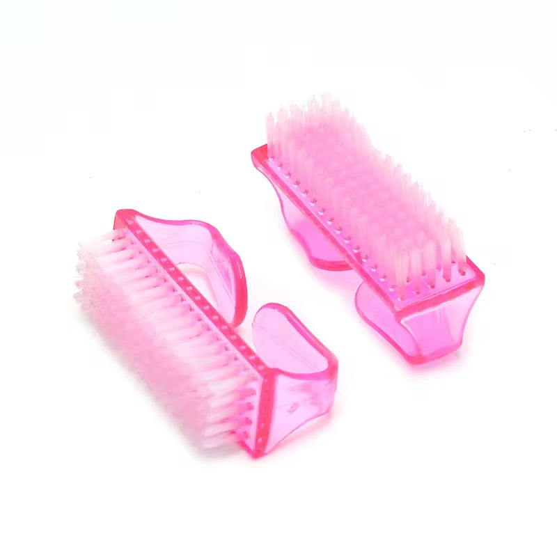 Double-Sided Nail Cleaning Brush (Handle Grip) 20pcs