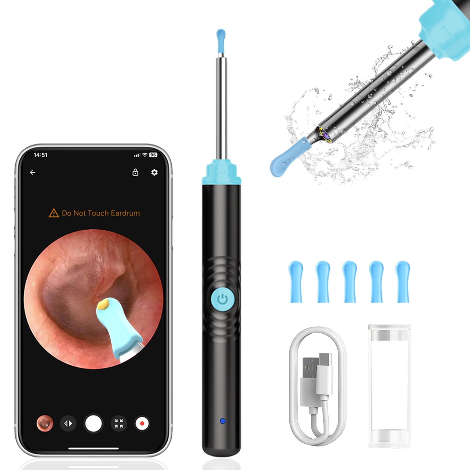 HD Smart Ear Cleaner with Camera & LED Light – Ear Wax Removal Otoscope