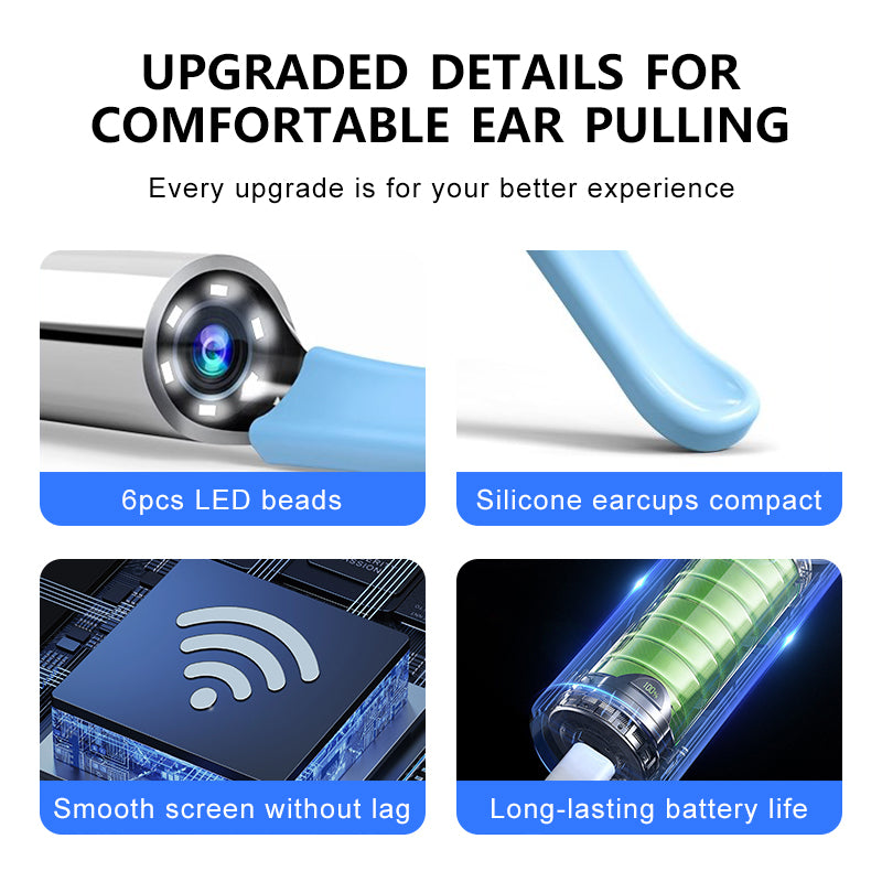 HD Smart Ear Cleaner with Camera & LED Light – Ear Wax Removal Otoscope