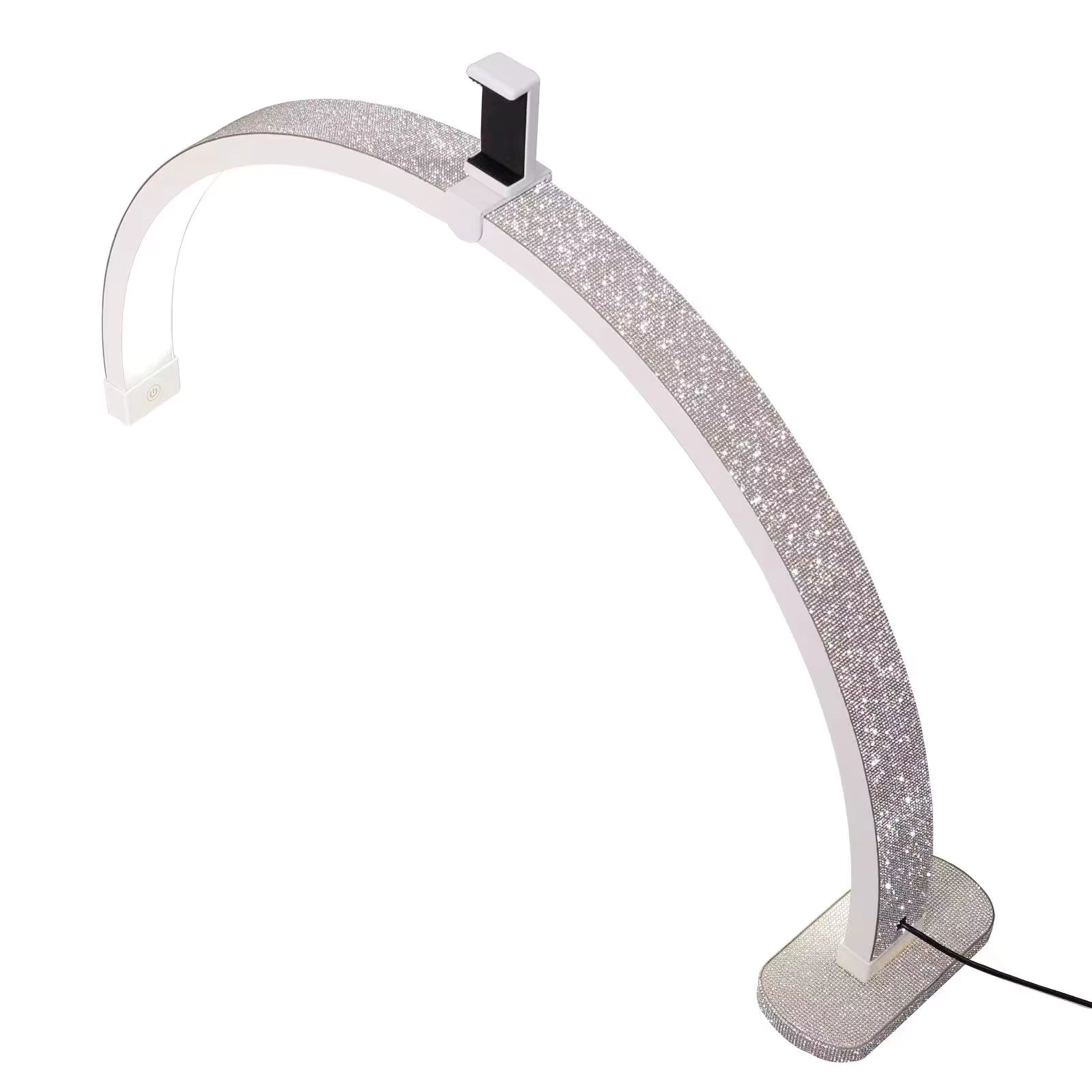 30-Inch Golden LED Half Moon Nail & Tattoo Lamp – Professional Manicure Light