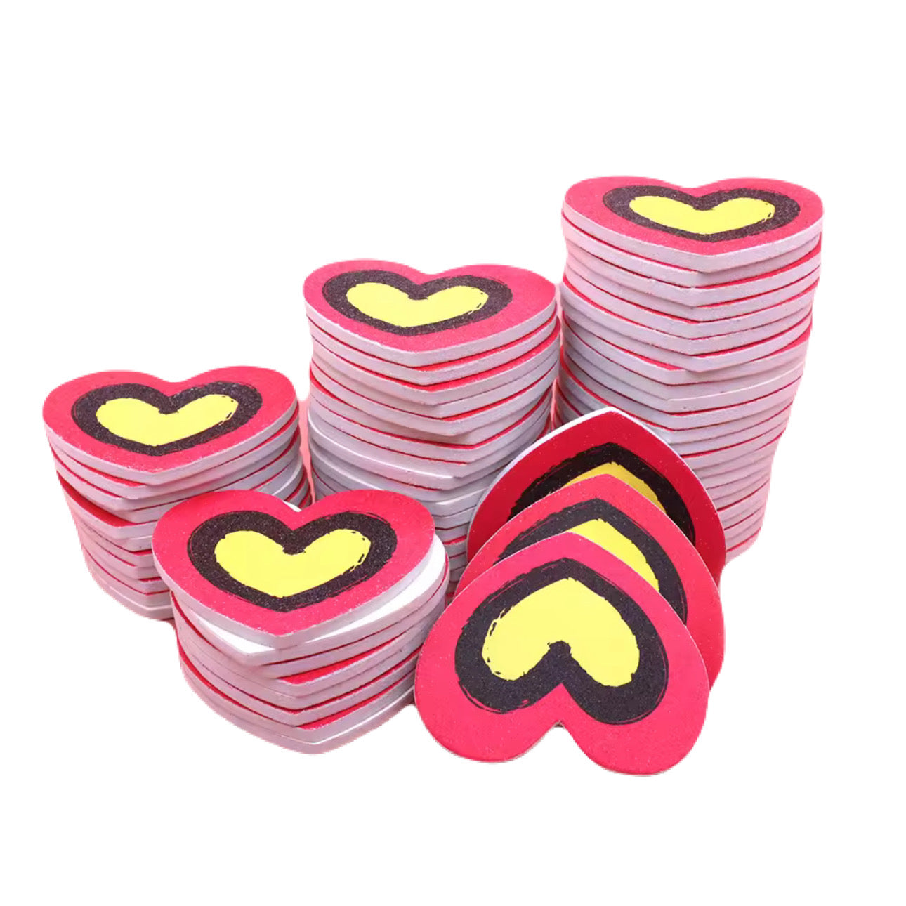 Heart-Shaped Mini Nail Files (100/180 Grit) 100pcs