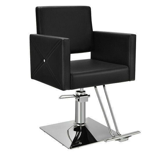 Salon Chair for Hair Stylist with Adjustable Swivel Hydraulic-Black-0
