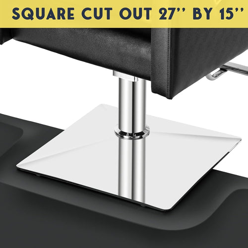 3' X 4' Barber Floor Mat anti Fatigue for Stylist Standing, 1/2'' Thick Comfort Matt Square Base for Salon Styling Chair, Hair Cutting Hairdressing Beauty Equipment-1