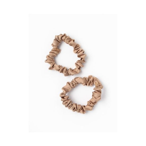 Small - Vegan silk fabric scrunchies Assorted Colours-1